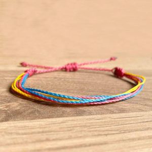 Charmarmband Pansexual Loose Layed Flätad stolthet Armband LGBTQA Gift för par människor