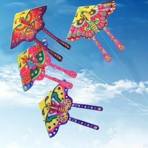 Kite Accessories Butterfly with Handle Line Children Flying Toy Easy Control Ripstop Nylon Birds Eagle Outdoor Toys s 230426