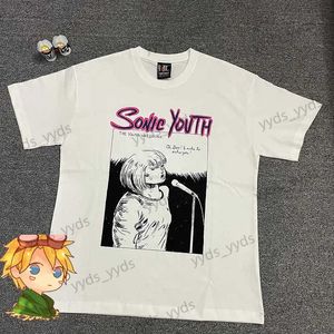 Herr t-shirts roliga nya Sonic Youth Rock Band Clothing Round Neck Bekväm t-shirts Harajuku Casual Loose Cotton Men Women 1 1 Summer Tops T231127