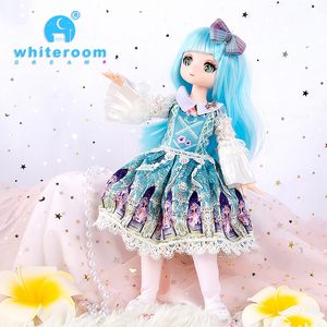 Dolls 16 BJD Anime Ball Ball Junited Doll Conjunto completo com roupas coloridas Blue Eyes Shoes Kawaii Surprise Gift Toys for Girl 230427