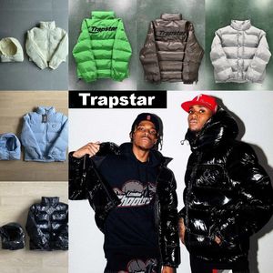 Trapstar jaquetas designer decodificado com capuz jaquetas trapstars inverno moda grossa quente para baixo parka doudoune homme giacca à prova de vento ao ar livre removível boné