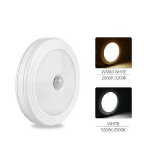 Bewegungssensor Indoor LED Schrank Nachtlicht Batterie Power Wireless Wall Puck Magnetische Lampe für Treppen Schlafzimmer AA230426