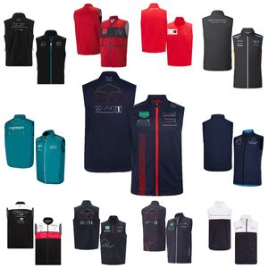 Tuta da corsa F1 2023 nuova uniforme da pilota di Formula Uno per uomo e donna gilet senza maniche con cerniera cappotto caldo primaverile e autunnale