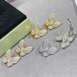 Stud Earrings European 925 Sterling Silver Butterfly For Women Lovely Sweet Simple Fashion Party Gifts Jewelry