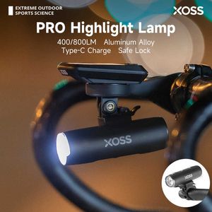 Luzes de bicicleta Xoss Bike Light Headlight 400/800/1500 lm impermeável à prova d'água USB recarregável MTB lâmpada frontal Luzes de bicicleta Bicycle Torch P230427