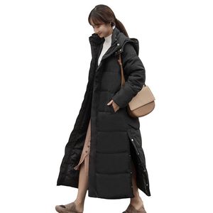 Leather OverKnee CottonPadded Jacket Women's New UltraLong Bread Was Thinner Students To Ankle Women Down CottonPadded Jacket NBH354