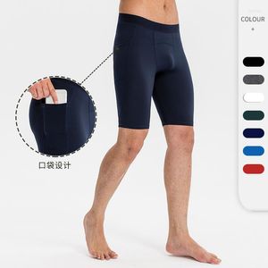 Gym Rounding Shorts atléticos masculinos Treinamento rápido Treinamento rápido Alongamento respirável com bolsos executando o treino 11408