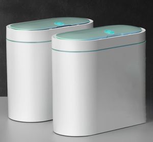 Joybos Elektronik Otomatik Çöp Kutusu Akıllı Sensör Banyo Atık Bin Hanehalkı Tuvalet Su Geçirmez Dar Dikiş 3493464