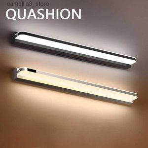 Wall Lamps Luxury Modern Mirror Wall Lamp Metal Paint Body PS Lampshade Wire Connected Sconce Light LED Bathroom Decoration Bedroom Lustre Q231127