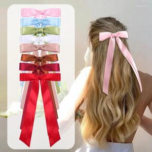 Hair Accessories Women Bow Ties Clips Satin Butterfly Double Layer Hairpin Girl For Ladies Elegant Bowknot Hairpins