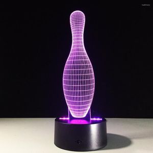 Gece Işıkları Yenilik Led USB 3D Işık De Chevet Chambre Armatürleri Başucu Masa Lambaları Mini