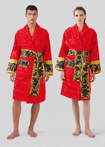 Bath Robe Autumn Winter Tjock Plush Light Luxury Long Robe For Män Kvinnor Fashionabla Warm Ull Cut Velvet Par Court Bathrobe Luxury, värme och lyx ny design