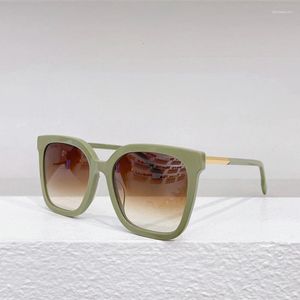 Солнцезащитные очки, 6 цветов, квадратная большая оправа, женские 4537, мужские очки с круглым лицом, градиентные линзы, защита от UV400, светло-зеленый, черный