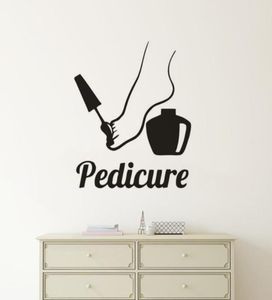 Wall Stickers Pedicure Logo Foot Care Center Decoration Nails Polish Decal Window Sticker Nail Salon Decor AZ1422356637