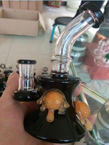 Newest Black and pink CHEECH Glass Bong Concentrate Oil rigs with diffused showerhead perc Bubber Water Pipe with 14 mm joint4506975