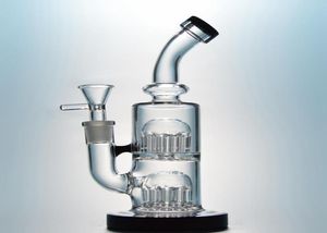 8 inç 12 kol ağacı perc yağ kuleleri nargile kalın cam bong çift ağaç percolator dab teçhizat 14mm mafsal supipes bubbler boru 5037418