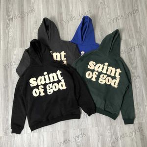 Herrtröjor tröjor groda drift jerry streetwear saint michael casual skummande tryck lös sammet kläder pullover tops hoodies för män t231127