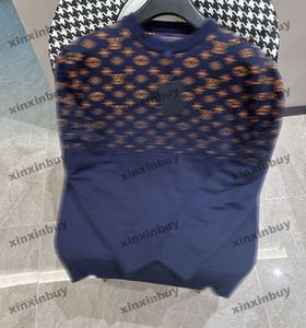 Xinxinbuy Men Designerパーカースウェットシャツ1854グラディエントレターJACQUARD長袖女性ブルーブラックグリーングレーレッドS-2xl
