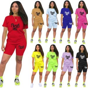 2023 Summer Shorts Outfits Womens Tracksuits Designer Clothing Cotton 2 Piece Sets Letter Printed Short Sleeve T-shirt Suit