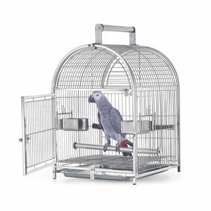 Nests Luxury Large Bird Cage Stainless Steel Tray Parrot Travel Houses Outdoor Bird Cage Breeding Cage Oiseau Feeding Supplies BS50BC