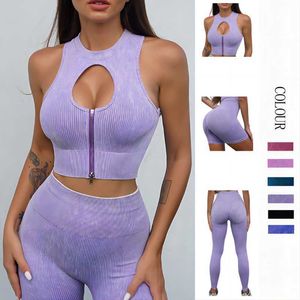 Completo da yoga Set da palestra estivo Top a costine Pantaloncini da fitness da donna Tute sportive Leggings sportivi Set da allenamento push-up Abbigliamento da yoga Completo da due pezzi 2023 P230504