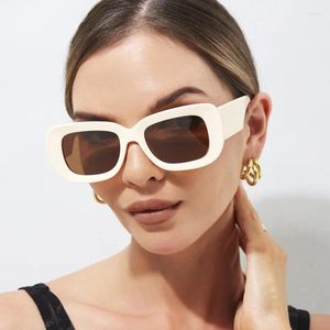 Okulary przeciwsłoneczne Yooske retro duży owalny dla kobiet mężczyźni moda vintage okulary słone