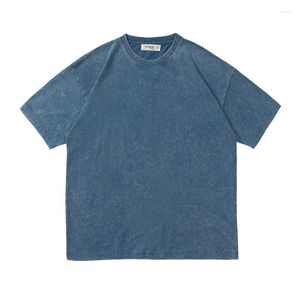 メンズTシャツヘビー級高品質の特大の太い男性の短袖Tシャツコットンソリッドカラートレンドカジュアルアーミーグリーンブラック