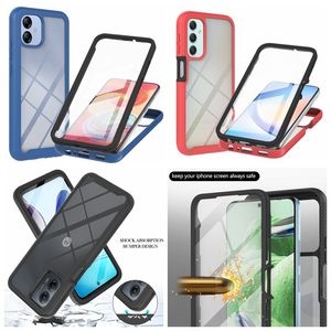 360 PET Screen Protectors Przypadki dla Samsung A24 A04E Xiaomi Redmi Note 12 Pro Moto Edge+ 2023 G Play Stylus 5G 2 w 1 hybrydowy twardy pc zderzak przedniego wstrząsu wstrząsu wstrząsowego