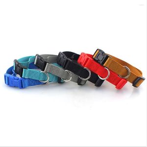 Dog Collars UFBemo Pet Collar Classic Solid Basic Polyester Nylon With Quick Snap Buckle Can Leash & Harness