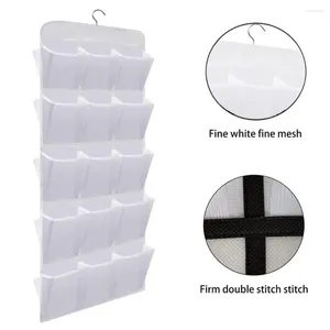 Storage Boxes Hanging Bag Rotating Hanger Shoe Organizer 30 Large Mesh Pockets For Wall Or Closet Rack Small Spaces