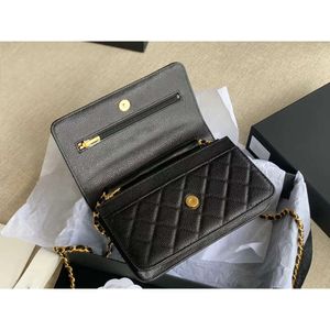 10a Superkvalitetskvinnkedja Wallet Real Leather Caviar Lambskin Zipper Mini Woc Shoulder Bag Crossbody Luxurys Designers Väskor Klassiska hangbagar Purse med BoxHG