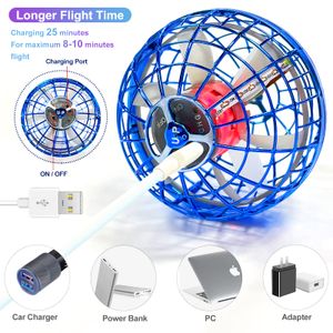 Novel Games Flying Orb Hover Pro Toy Hand Controlled Floating Ball med RGB Light 360 ﾰ Spinning Spinner Mini Drone Cosmic Boomerang Amnvi