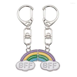 Keychains Fashion Rainbow for Women Rackpack Key Chain BFF Friendship Bag Accessories Sisters Gift Ideas 2023