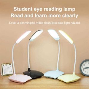 s CORUI LED Night 3Color Stepless Dimmable Portable Desk Lamp USB Powered Table Light Eye Protection Bedroom Bedside Study AA230426