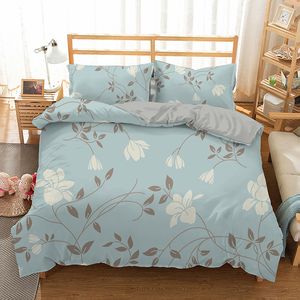 Bedding sets Summer Selling Printed Bedding Sets Home Quilt Cover and Pillowcase 2/3pcs High Quality Lovely Pattern with Tree Flower Women 230427