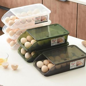 Storage Bottles Refrigerator Egg Holder Automatic Scrolling Box Reusable Container Multi-layer Rack Kitchen Accessories