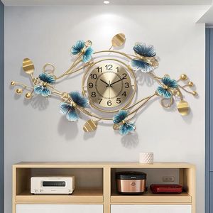 Wall Clocks Metal Gold Clock Digital Nordic Modern Special Large Art Living Room Relogio Budzik Parede Decor YH