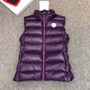 Inverno gola designer de moda feminina donw colete braço crachá puffer colete outdoot feminino gilet mulher quente gilets tamanho 1--4