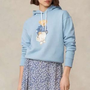 Designers hoodies ralph womens polo tröjor långa ärmar skjortor laurens höst topp kvinnan hoody liten björn trulla