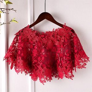 Women's Jackets Fashion Bridal Jacket Coat Wedding Shawl Women Red Wraps Bolero Accessories Elegant Lady Evening Party Dress Lace Wrap 1793