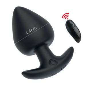 Sex Toy Massager Wireless Remote Control Silicone Anal Butt Plug 10 lägen Massage Vibrator Toy For Women Män par vuxen spel