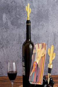 Metal Wine Stopper Bar Tool Creative Cactus Shape Champagne Cork Wedding Gäst Hantverk Wines AccessoriesA3820565672703