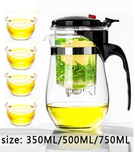 High quality Heat Resistant Glass Teapot Chinese kung fu Tea Set Puer Kettle Coffee Glass Maker Convenient Office Tea Pot6040887