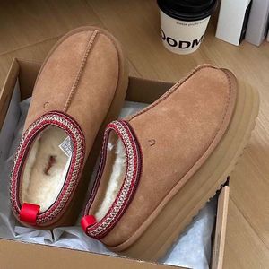 Womens Tazz Slippers Tasman Slides 10A Genuine leather High quality Wool luxurys Australia winter designer boots sandals women platform designer tasman slippers