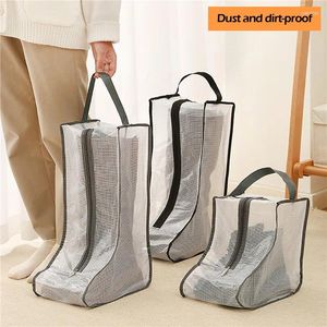 Depolama Çantaları Seyahat Toz geçirmez Botlar PVC Su Geçirmez Şeffaf Ayakkabılar Organizatör Fermuarı Ev Koruma Tutucu Torbası