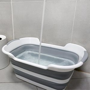 Badewannen, Supper-Größe, tragbare Badewanne, faltbare Baby-Dusche-Badewanne mit Abfluss, Haustier-Badewannen, Sicherheits-Sicherheits-Badzubehör-Aufbewahrungskorb