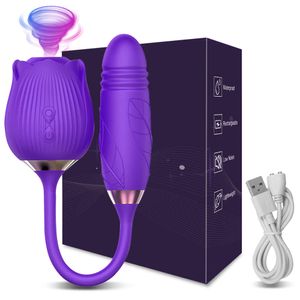 Sex Toy Massager kraftfull ros suger vibrator kvinnlig klitoris klitor sucker vakuum bröstvårta stimulator älskar ägg sexiga leksaker varor för kvinnor vuxna 18