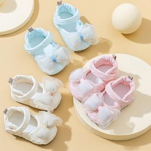 First Walkers Spring Summer Baby Shoes Soft Soles Toddler Kid Bow Princess Dress Infant Breathable Non-slip Socks For Born Girl