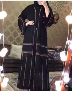 Etniska kläder Ramadan Kaftan Abaya Dubai Turkiet Islam Pakistan Muslim Long Dress Abayas For Women Caftan Marocain Robe Longue Femme