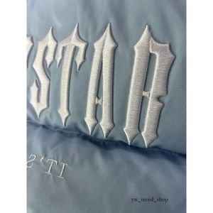 trapstar Trapstar London Decoded Hooded Puffer 2.0 Ice Blue Jacket Embroidered Lettering Hoodie Winter Coat 869